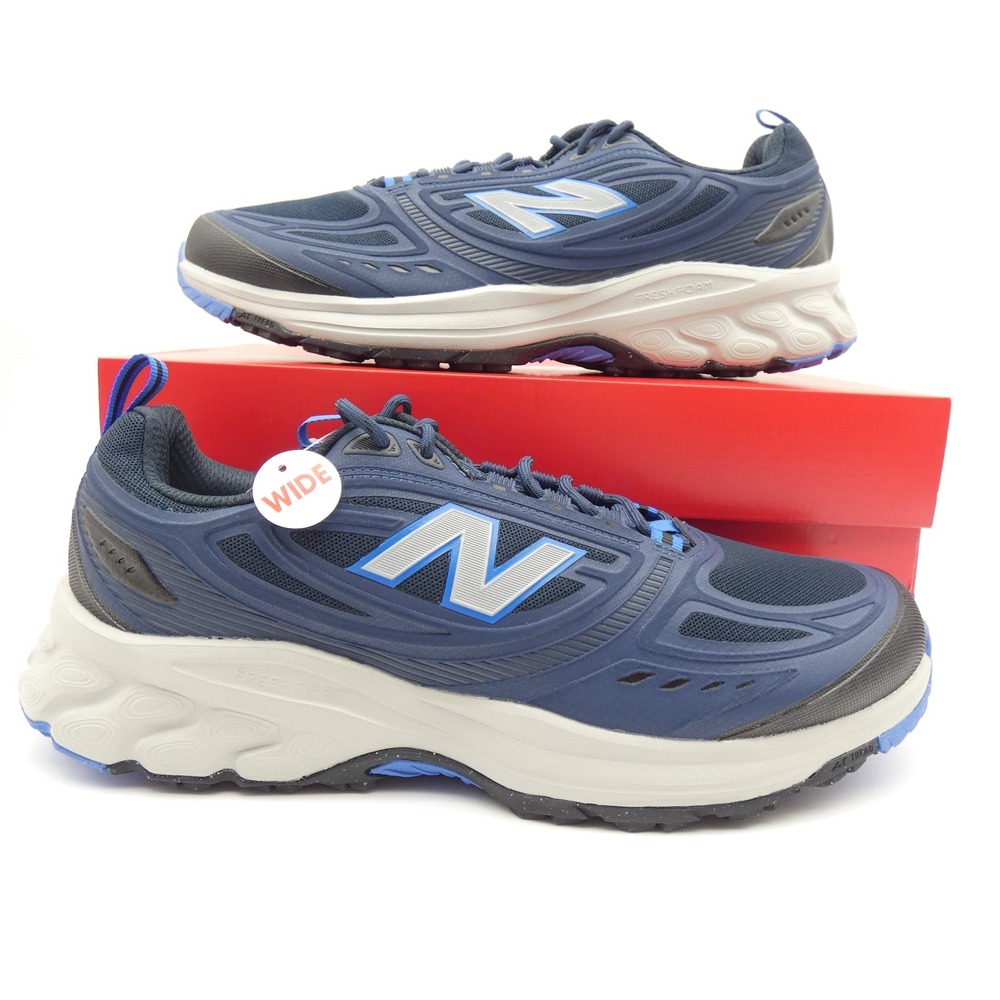 New Balance Fresh Foam 410v8 Mens 12 4E Wide Trail Running Shoes Blue M4108G6